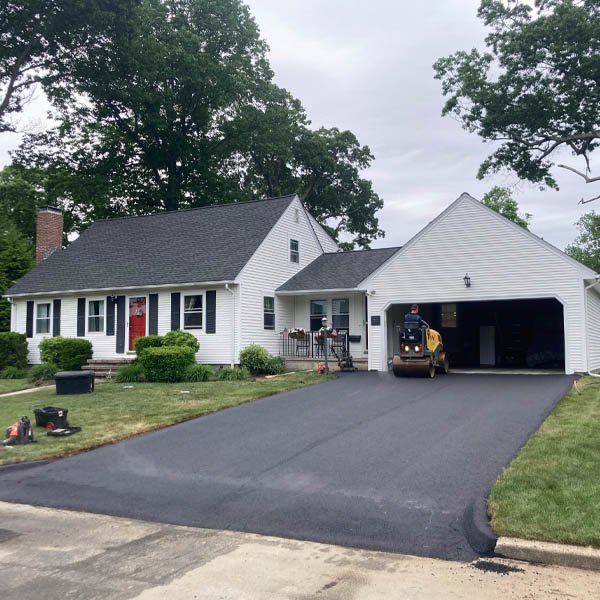Completed Asphalt Driveway by John Cooper Asphalt Paving in Rhode Island